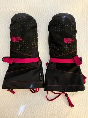 The North Face Black & Hot Pink Mittens